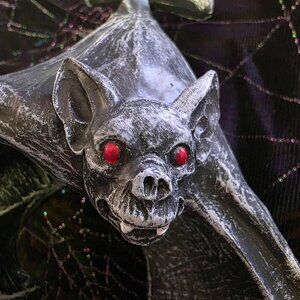 Gothic Hanging Bat Holder | Spooky Halloween Decor (NO LIGHTS)